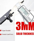 3mm thick steel bracket for 10mm Ball Stud Gas Spring Mounting Bracket Kit with caliper measurement, focus on durability