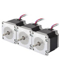 3PCS Nema 23 CNC Stepper Motor 2.8A 1.24Nm/175.6oz.in 56mm Bipolar for Hobby CNC Kit front view