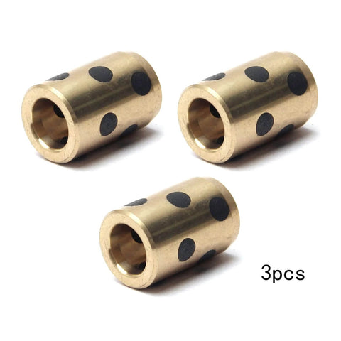 3Pcs Sleeve Bearing 6mm Bore 10mm OD 15mm Length Oilless Plain Bushings for sliding parts of machinery, showing 3 bearings
