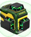 3x360° green laser level with 12 lines, self-leveling accuracy, and 5200 mAh battery for precise room layouts, renovations and tile work.