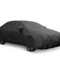 3XL Breathable Waterproof Car Cover with Mirror Pockets - All-Season Protection for SUV, Pickup Trucks, Large Vehicles shown on car.