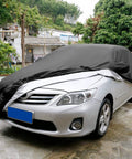 3XL Breathable Waterproof Car Cover with Mirror Pockets - All-Season Protection for SUV, Pickup Trucks, Large Vehicles installed
