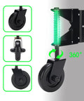 4.3 Inch Heavy Duty Gate Wheel With Spring Loaded Mechanism PVC Gate Wheel Caster 360 Degree Rotation for privacy fence and garden gates.