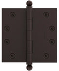 4.5 Inch Brass Ball Bearing Door Hinges Set Solid Brass Heavy Duty Architectural Mortise Hinges For Residential And Commercial Doors
