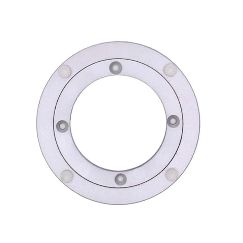 Top view of 4.5 Inch Lazy Susan Bearing Turntable Bearing with heavy duty aluminum alloy for quiet smooth rotation, circular design