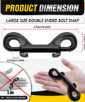 4.7 Inch Double Ended Bolt Snap Hooks With 220 Lbs Capacity Heavy Duty Rust Resistant Zinc Alloy Clips, hand holding snap