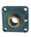 Front view of UCFX15-47C4HR5 4-Bolt Flange Single-Row Ball Bearing, 2-15/16 in I.D., Cast Iron Housing, Set-Screw Lock