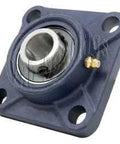 2" inch Bearing UCF211-32 - 4-Bolt Flanged Housing Mounted Bearing with Ball Bearing, front view showing cast housing.