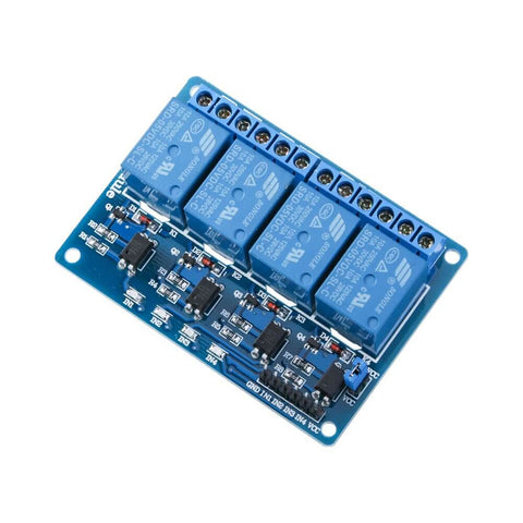4 Channel 5V Relay Module With Optocoupler For Arduino UNO R3 Mega 2560 DSP ARM PIC AVR STM32 Projects Active Low, front view