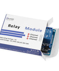 4 Channel 5V Relay Module With Optocoupler For Arduino UNO R3 Mega 2560 DSP ARM PIC AVR STM32 Projects Active Low 10A At 250VAC And 10A At 30VDC Contacts Direct Microcontroller Interface Status LEDs DIY Friendly Safe Operation package view.