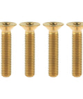 Four gold screws from Wanyifa Titanium Ti M5x10 12 15 20 25mm Countersunk Flat Head Hex Socket Cap Screw Bolt Pack of 4 (M5x25mm, Gold)