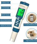 Discover the Ultimate 4-in-1 Digital PH ORP H2 Temperature Meter with ATC for Super Accurate Water Quality Testing, visual details