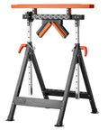 4-in-1 Roller Stand, 440 lb Load Capacity, 33-50 in Adjustable Height, Folding Heavy Duty with Rack & Polished Multi-Directional Roller Head
