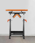 ✝️ 4-in-1 Roller Stand, 440 lb Load Capacity, 33-50 in Adjustable Height, Folding Heavy Duty with Rack front view