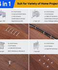 Diagram showing staple types compatible with Heavy Duty 4 In 1 Upholstery Staple Gun With 4000 Staples And 1000 Pins.