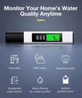 4 in 1 Tds Meter Digital Water Tester for drinking water, RO systems, aquariums; measures TDS, EC, temp with precision probe, 0-9999ppm
