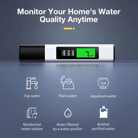 4 in 1 Tds Meter Digital Water Tester for drinking water, RO systems, aquariums; measures TDS, EC, temp with precision probe, 0-9999ppm