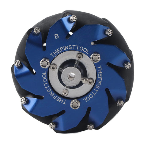 Mecanum Wheels 4 Inch With Dual Bearings At Each End Aluminum Omnidirectional Robot Wheels For DIY Robots Featuring TPU Rubber Rollers