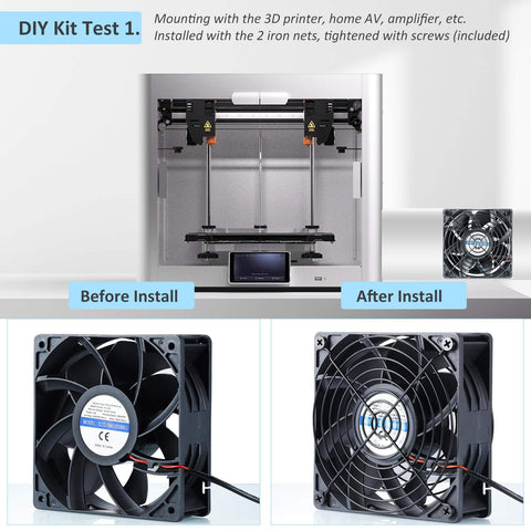 DIY installation of 4 Inch Axial Exhaust Fan 120mm 12V With Dual Ball Bearings 3000RPM For Soldering and Paint Booth Kit