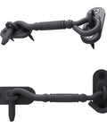 4 Inch Privacy Hook Latch for Sliding Barn Door in Black Stainless Steel Durable and Easy to Install Includes Screw Pack