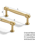 2 Pack 4 Inch Center To Center Brushed Gold Cabinet Pulls Solid Cabinet Hardware Heavy Duty Drawer Pulls Kitchen Handles