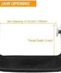 4 Inch C Clamp Set Heavy Duty Steel C Clamps Industrial Strength For Woodworking Welding And Building 2 Piece Set with jaw size details