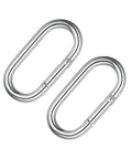 4 Inch Carabiner Clip Heavy Duty Spring Snap Hook Oval Shape 2 Pack 10x100mm Load Bearing 800 Lbs for Boating Camping Ropes Chains Outdoor