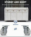 Heavy Duty 4 Inch Caster Wheels Set Of 4 With 1600 Pounds Capacity Industrial Plate Casters for furniture mobility.