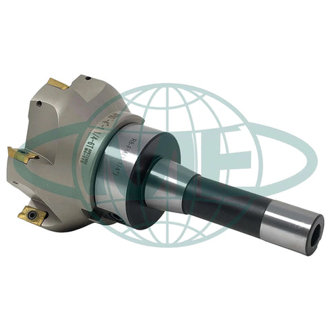 4 Inch 90 Degree Indexable Face Mill With R8 Arbor Six Pro Grade APKT1604 Inserts Included Pre Installed For Steel And Metalworking