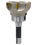 4 Inch 90 Degree Indexable Face Mill With R8 Arbor Six Pro Grade APKT1604 Inserts Included Pre Installed For Steel And Metalworking