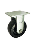 ✝️ 4" inch caster wheel 441 lbs fixed phenolic - 0-180ºc - top plate mount for CNC and automation, side view