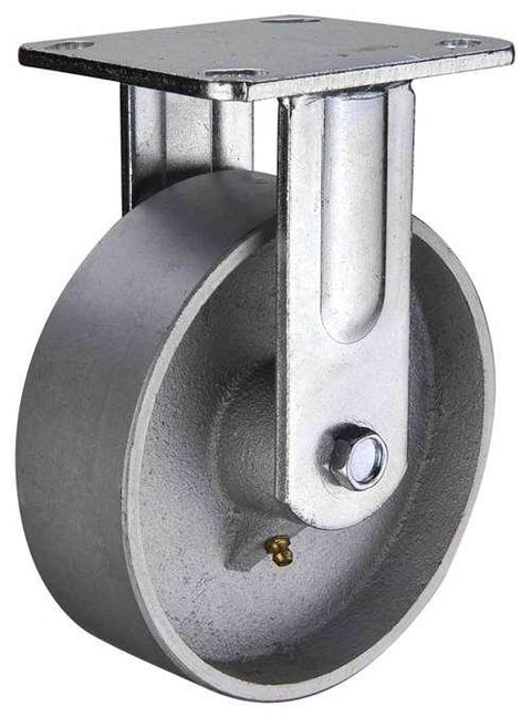 4" Inch Heavy Duty Caster Wheel 551 pounds Fixed Cast Iron Top Plate - VXB Ball Bearings