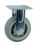 4" inch Heavy Duty Caster Wheel 441 Lbs Fixed PP Core - TPR - Top Plate Mount designed for smooth motion in mechanical systems, front view