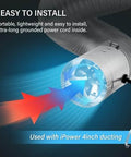 4 Inch Inline Booster Duct Fan 100 CFM Quiet High Performance HVAC Exhaust with durable impeller for grow tents by iPower