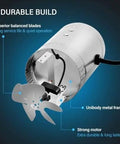 Diagram of 4 Inch Inline Booster Duct Fan 100 CFM Quiet High Performance HVAC Exhaust, showing metal frame and balanced blades.