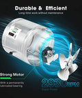 4 Inch Inline Duct Fan 100 CFM Quiet Exhaust For HVAC Systems with visible motor and bearings, 2930 RPM efficiency feature