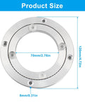 4 Inch Lazy Susan Bearing Heavy Duty Aluminum Turntable Plate with dimensions for kitchen cabinets and displays
