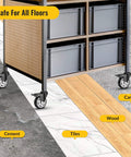 4 Inch Total Locking Stem Caster Wheels Set of 4 Heavy Duty Swivel Casters on various floor types.