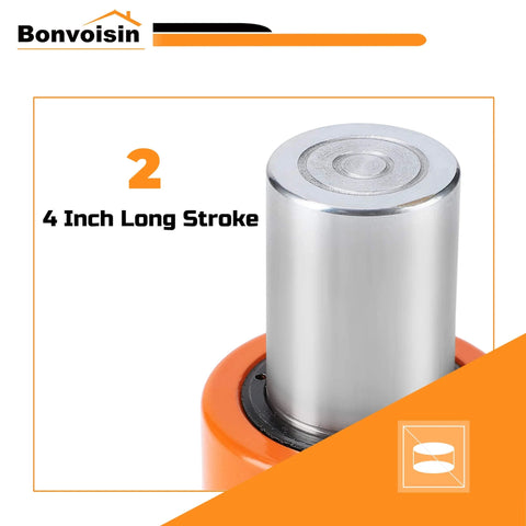 Close-up of 20T Hydraulic Cylinder Jack Porta Power Ram 4" Long Stroke Lifting Cylinders Single-Acting for Machinery Shipbuilding