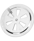 4-inch round marine-grade 316 stainless steel vent grille with adjustable side knob and mounting holes