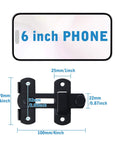 4 inch Flip Latch Gate Latches, Safety Door Lock for Barn Wood Fence Sliding French Doors,Heavy Duty SUS304 Stainless Steel Gate Hardware Matte Black MS9500-B dimensions