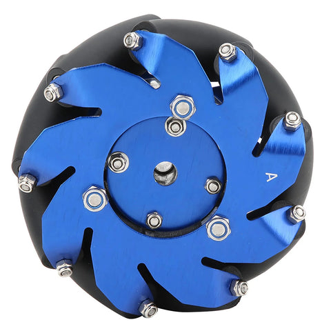 4 Inch Mecanum Wheel Right Side Aluminum Omnidirectional Wheel With TPU Rubber Rollers 45 Degree Industrial Robot Part