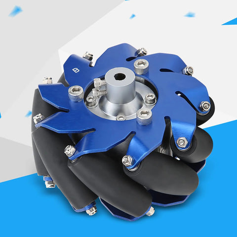 4 Inch Mecanum Wheel Left Aluminum Frame With TPU Rubber Rollers For Industrial Robots, Offers All Around Motion And High Load Support