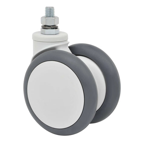 4" Floor Safe Computer Desk, Workstation & Rolling Cart Medical Caster Kit - Set of 4 (2 Brake Casters) close-up