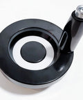 Four Inch Metal Handwheel Fits Half Inch Shaft For Table Saws Drill Presses Lathes And CNC Machines shown from above