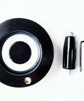 Four Inch Metal Handwheel Fits Half Inch Shaft For Table Saws Drill Presses Lathes And CNC Machines with set screws and hex key