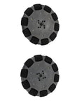 2pcs 4 Inch Omnidirectional Wheels for Industrial Robots, Metal Hub Omni Wheels with Rubber Rollers, 360 Degree Maneuverability