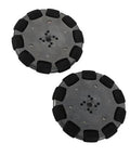 2pcs 4 Inch Omnidirectional Wheels for Industrial Robots, Metal Hub Omni Wheels with Rubber Rollers, 360 Degree Maneuverability