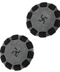 2pcs 4 Inch Omnidirectional Wheels for Robots, Industrial Omni Directional Wheels with Metal Hub and Rubber Rollers, 360 Degree Maneuverability