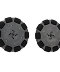 2pcs 4 Inch Omnidirectional Wheels for Robots, Industrial Omni Directional Wheels with Metal Hub and Rubber Rollers, 360 Degree Maneuverability